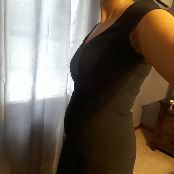 Hobbs London Sheath Dress Wool Navy - Picture 3 of 6